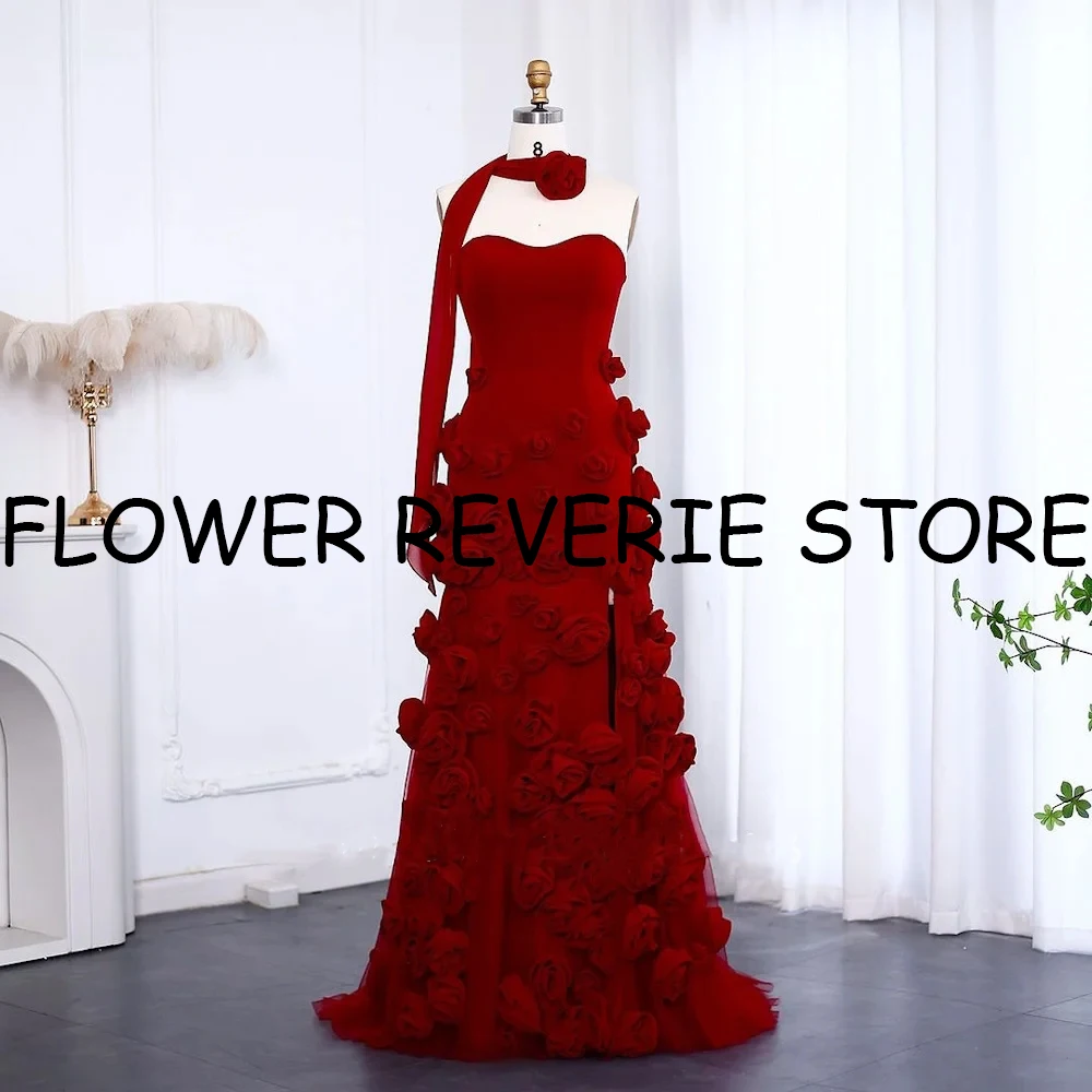 Customized Exquisite High quality Classic Formal Tulle Handmade Flower A-line Strapless Long Dresses Prom Dresses  Matching