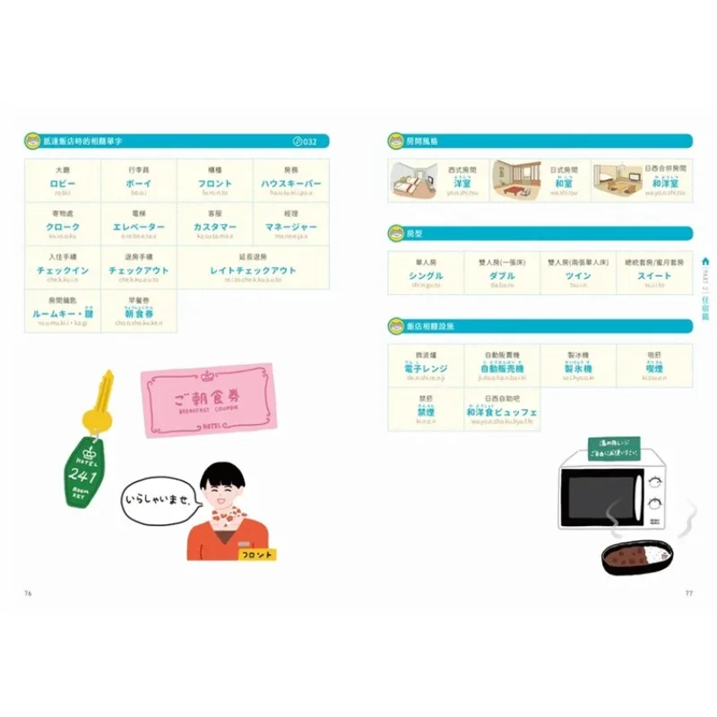 Japan Travel Pocket Dictionary Book Colorful Portable Revised Edition Travel Complete with QR Code Online Audio Files Beginner