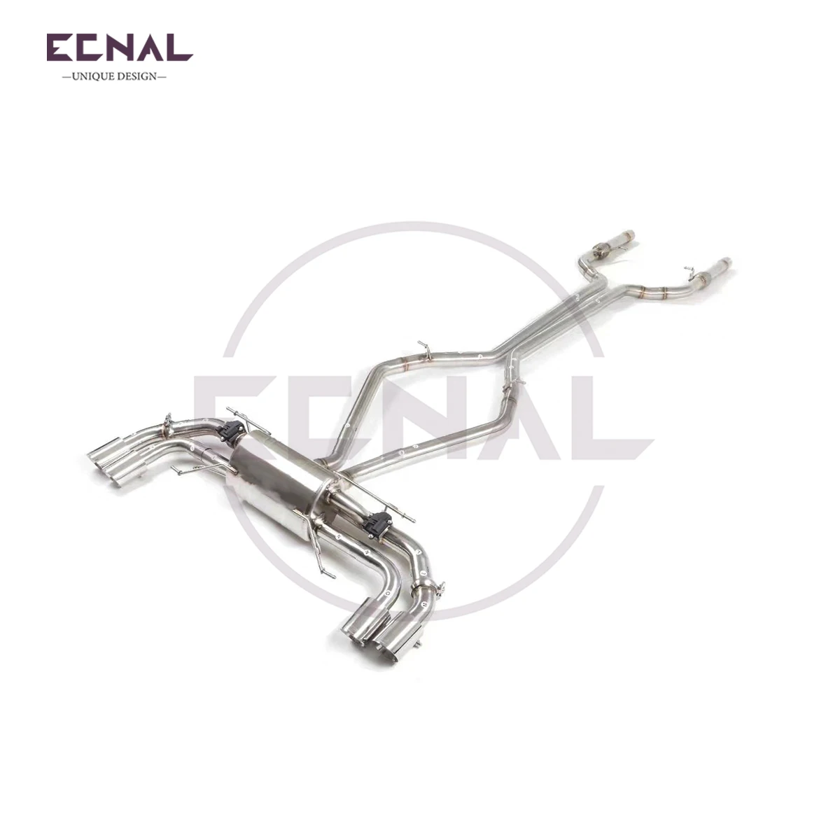 Ecnal Exhaust Catback Pipe for Alfa Romeo Giulia 2.9T 2017+ High Performance SUS304 Sport Exhaust System with Valve Muffler