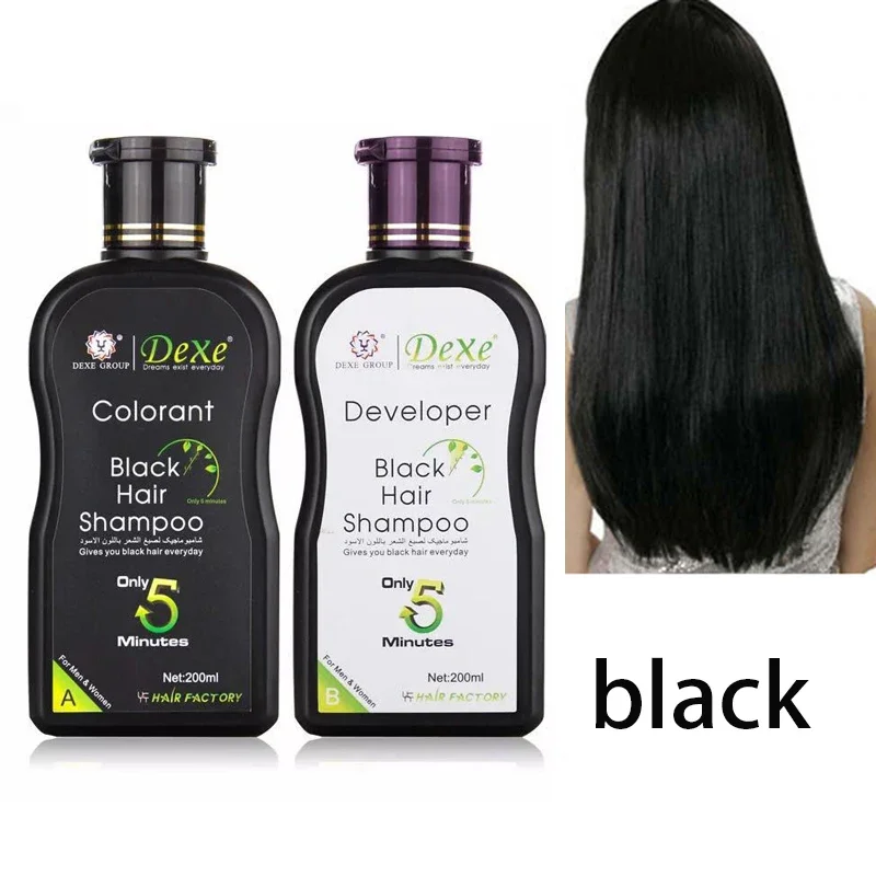 Cross-border A+B Hair Dye Kit Quick Dense Hair Repair Hair Setting Plant Fiber Shampoo Natural plant essence A box of