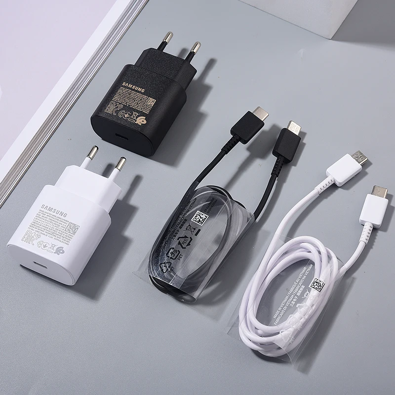 Original Samsung 25w Charger Type C Super Fast Charge Adapter For Galaxy S25 S24 Ultra S23 S22 Plus S21 S20 FE Note 10 20 Ultra - náhled 2
