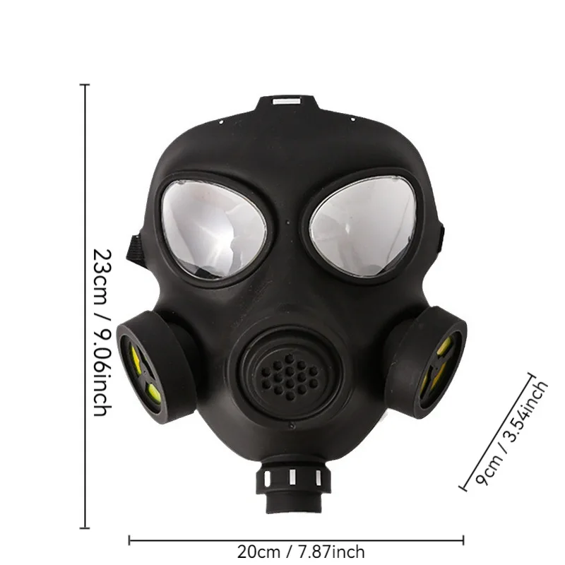 Halloween Anti-fog Double Wind Drum Gas Mask Props Resident Evil Sweating Real CS Field Mask