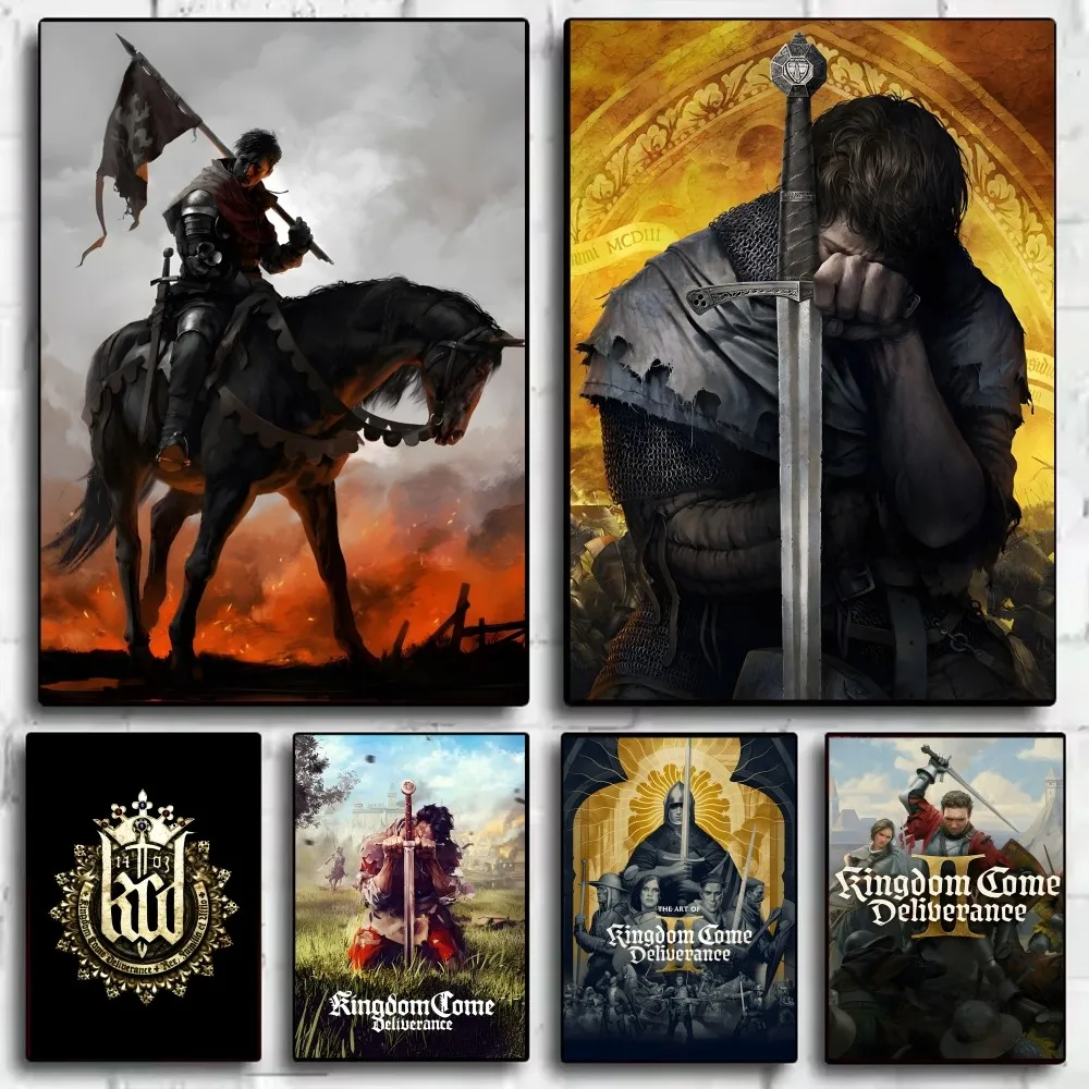 Póster de Game Kingdom Come Deliverance 2, arte HD, pared adhesiva, impermeable, para el hogar, sala de estar, dormitorio, bar, decoración estética