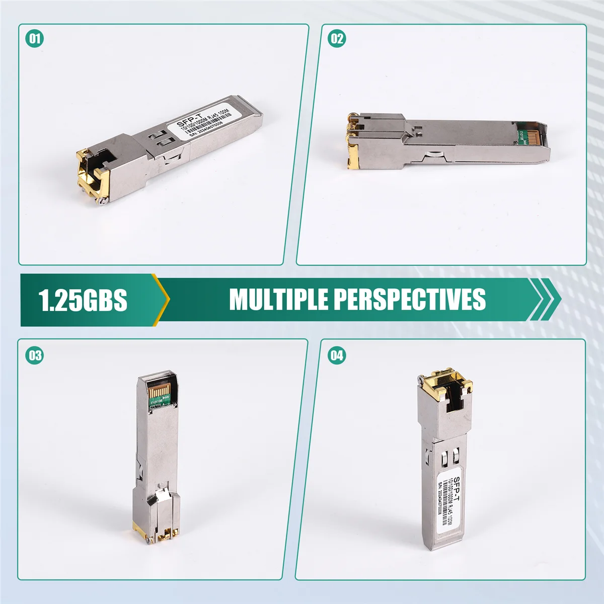 Efficient Gigabit RJ45 SFP Module 10/100/1000Mbps SFP Copper RJ45 Transceiver