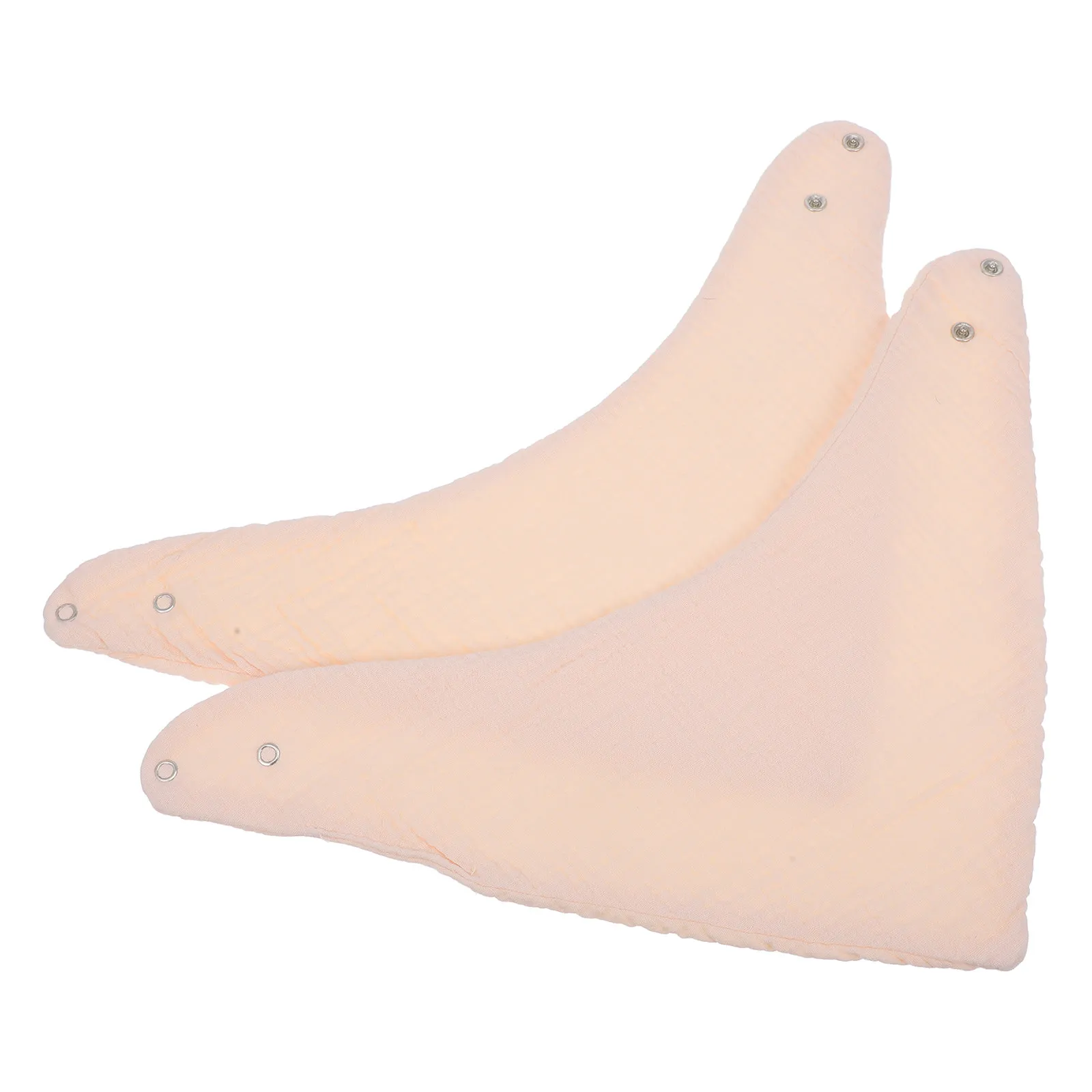 2Pcs Thick Cotton Baby Bibs Triangular Soft Breathable Snap Button Feeding Bibs for Newborn Toddler Baby Eating Supplies