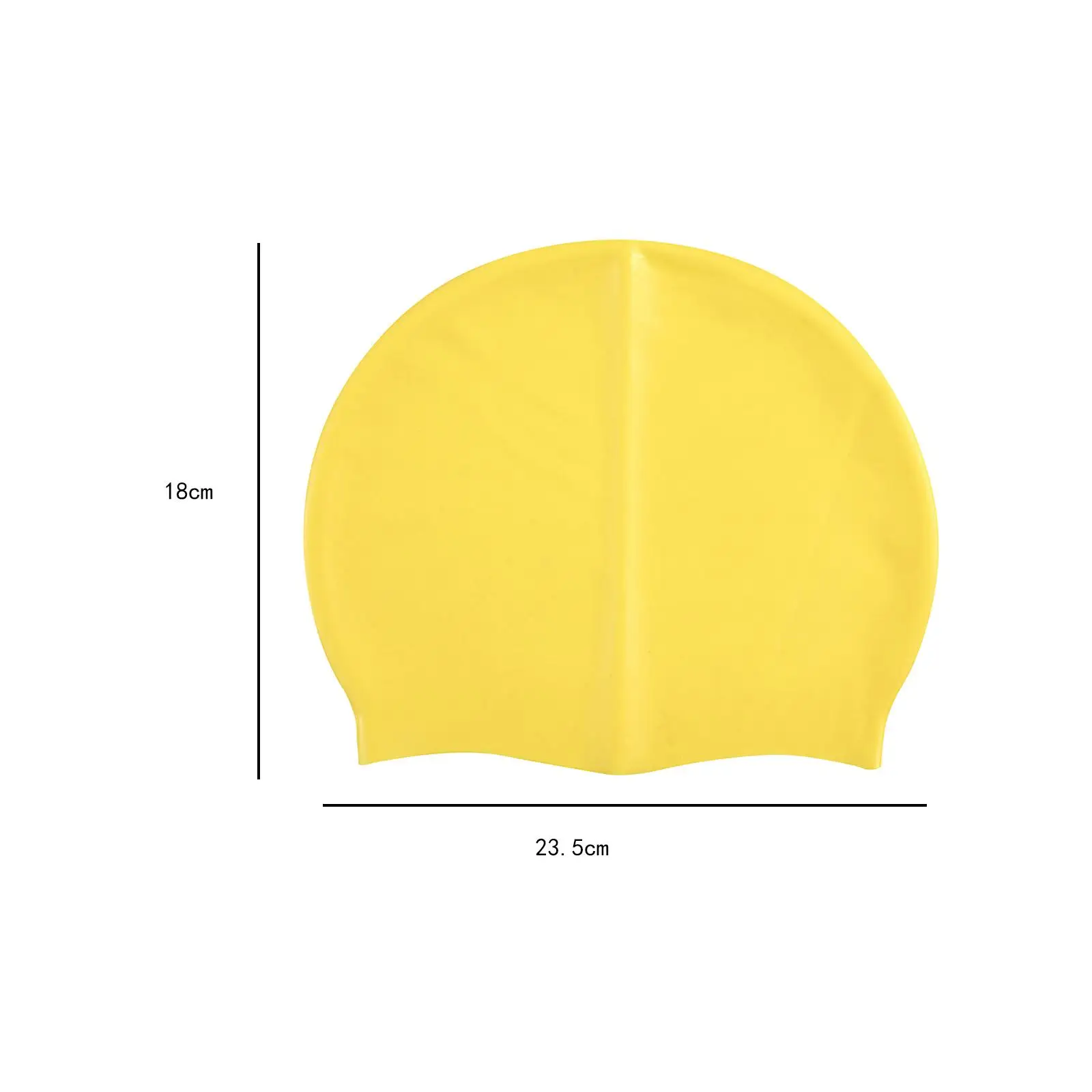 Silicone Swim Cap Swimming Cap Headgear Elastic Hair Ear Protection for Canoeing Braids Locks Long Hair Sailing Training