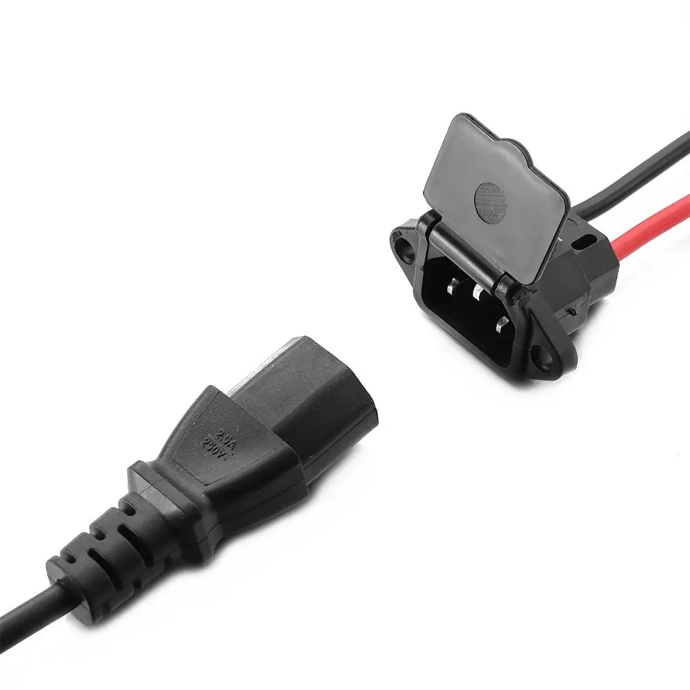 Cavo 12AWG tre spina di ricarica verticale connettore per auto elettrica parti di veicoli elettrici caricabatteria per bici elettrica presa di