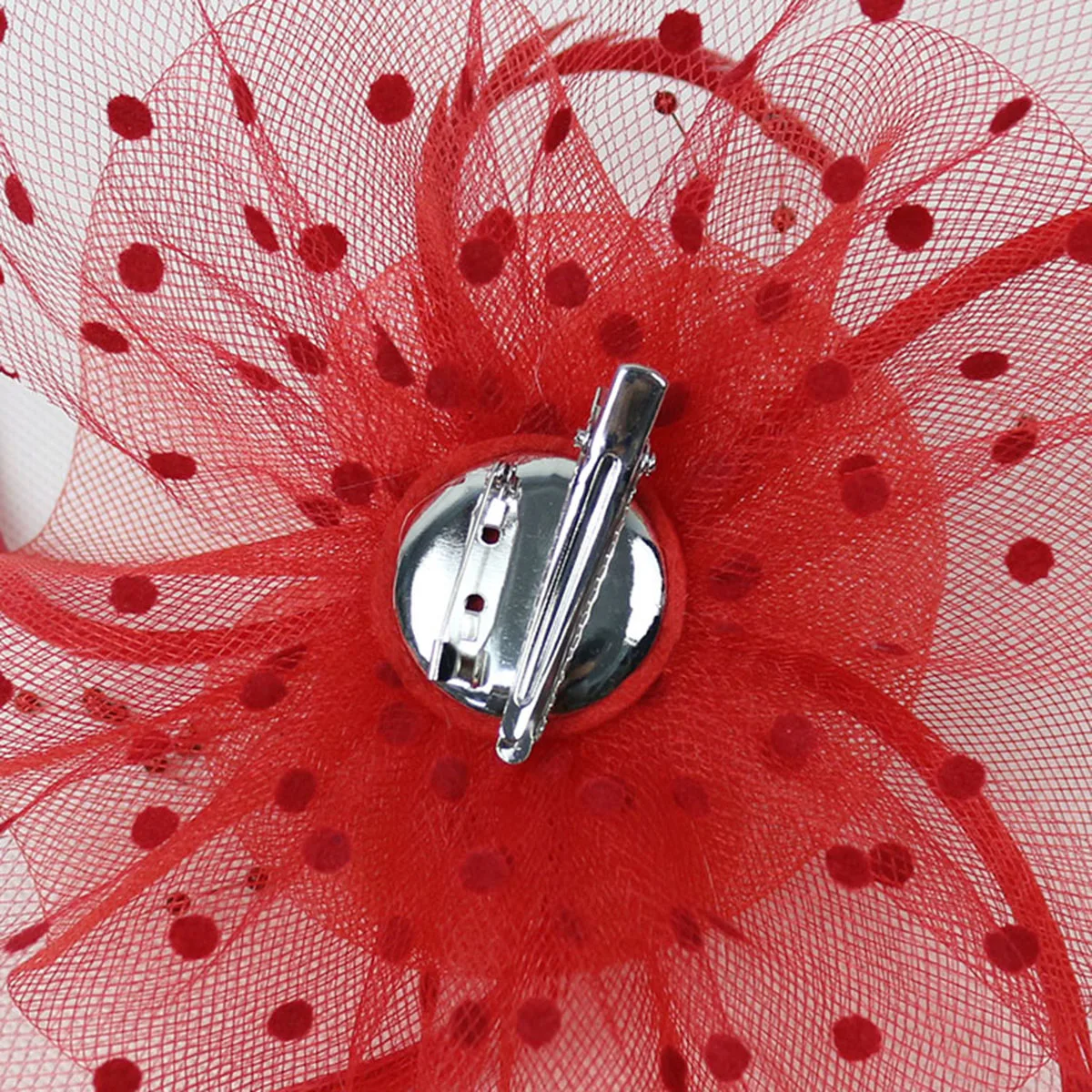 

Mesh Hair Clip Headdress Hat Clips Fascinator for with Cocktail Headwear Headgear