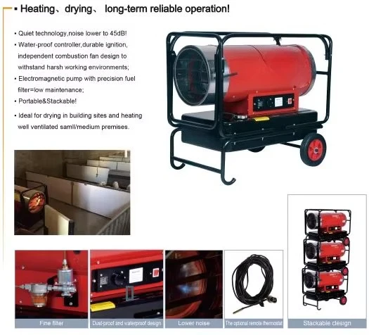 Easy Move 30100kcal/h Poultry Brooder Layer Broiler Raising System  air Space Electric Fan Heater for Chicken Farm House
