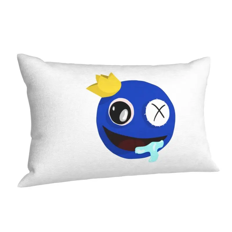 Custom Cute Blue Rainbows Friend Play Gamer Pillowcase 60cmx40cm Cushions Cover for Bed Sofa Rectangle Pillowcase