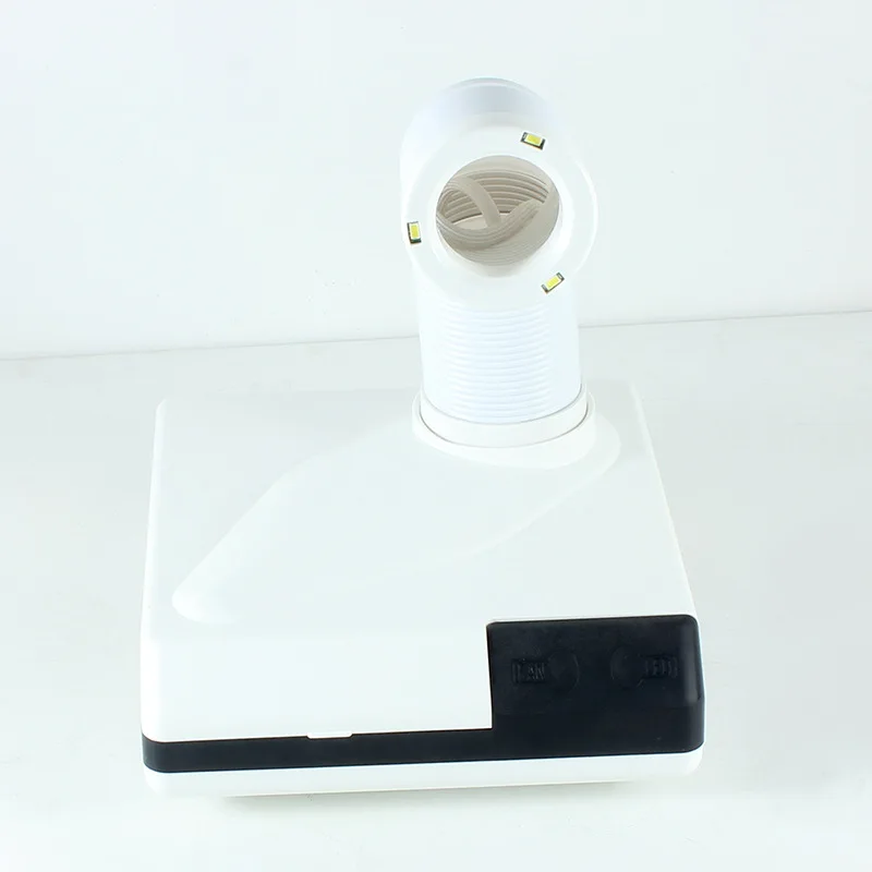 Aspirador de pó portátil para unhas com holofote LED, máquina de manicure com filtro de sucção forte giratório 360 para limpeza de arte em unhas
