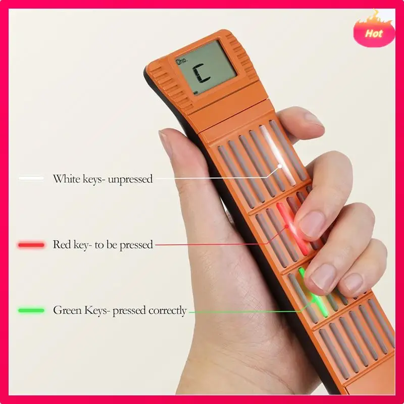 

Multi Smart Pocket Guitar, Mini Chord Trainer With Rotatable Screen,For Guitar Beginners, Trainers And Travel