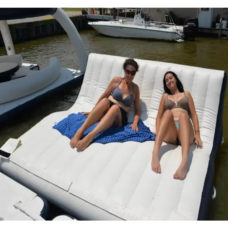 

220 X 209 X 95 cm Floating Inflatable Water Sports Large PVC Water Couch 0.9mm PVC Inflatable Water Sofa