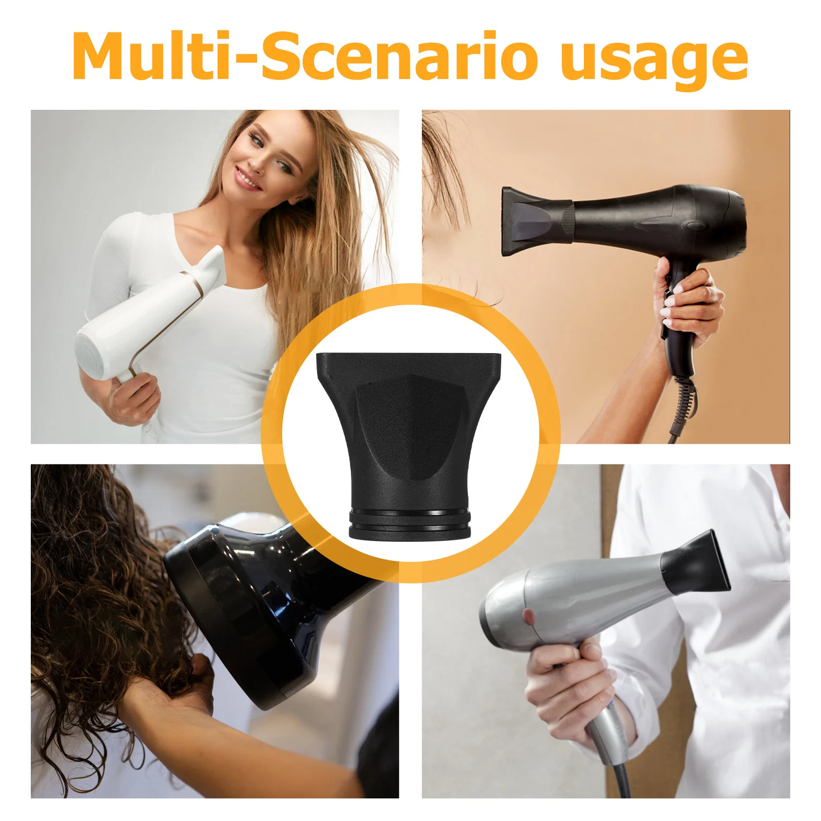 Concentrador de secador de pelo, boquilla plana de repuesto, accesorio para secador de pelo, herramienta de estilismo de salón para flujo de aire concentrado y rápido