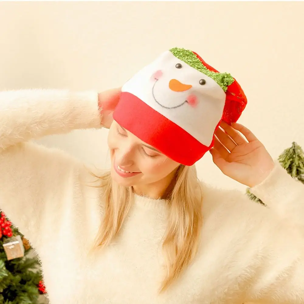 Decoraciones Grandes Skullies Muñeco de nieve Bola de alce Sombrero de dibujos animados Gorra de invierno coreana Sombrero de Navidad Papá Noel