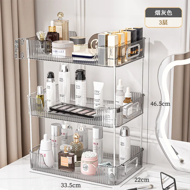 Imagem -05 - Grande Capacidade Acrílico Maquiagem Storage Rack Banheiro Organizador Skincare Cosméticos Prateleira Batom Titular Home Holder Novo