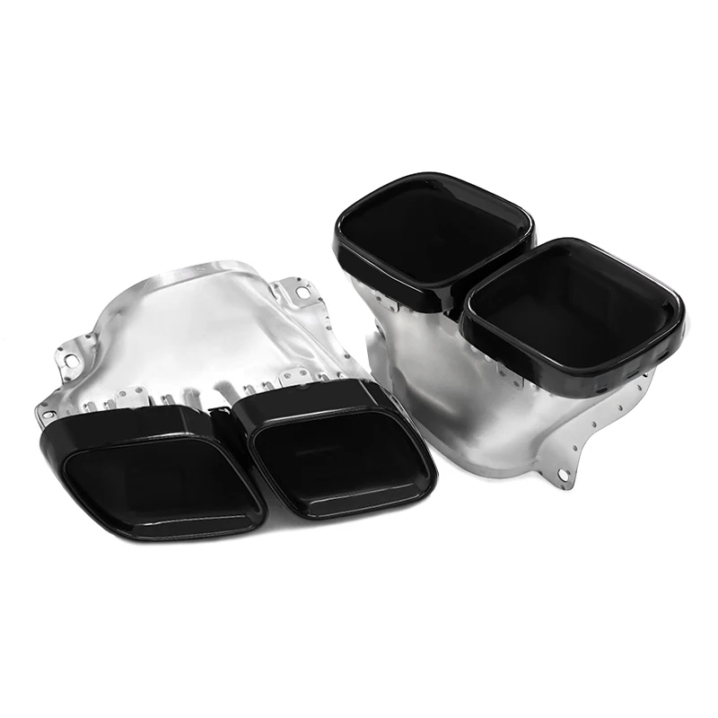 Exhaust Tip For 2020- 2025 Mercedes-Benz GLE350 GLE450 GLE53 Upgrade GLE63 Look Quad Square Muffler Tailpipe