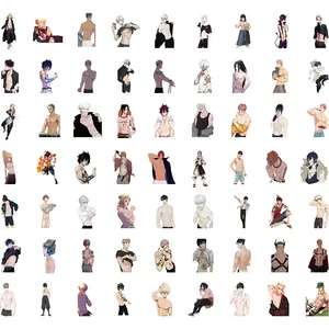Anime Naked Muscle Man Sticker, Dekoration, Koffer, tragbarer Computer, Scrapbooking, Telefonstation, Japan Manga Kid Toy, Etikett, 10 PCs, 30 PCs, 60pcs 12 Hauptverkäufer nackt - №4