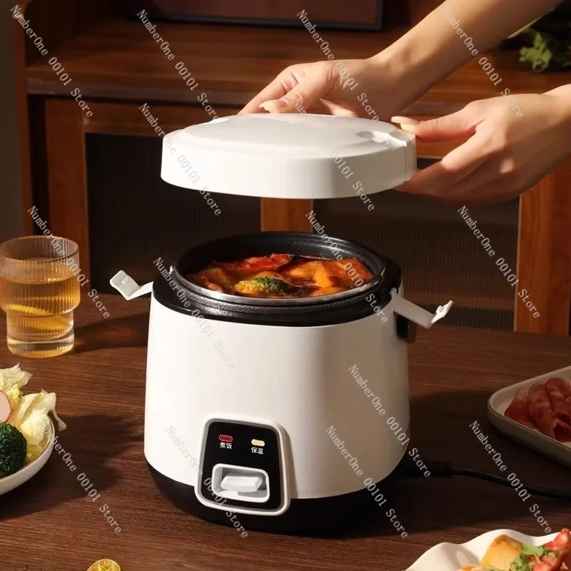 Compact Mini Rice Cooker for 1 to 3 People Smart Home Electric Cooking Pot Stainless Steel Inner Pot Zero Coating Steamer