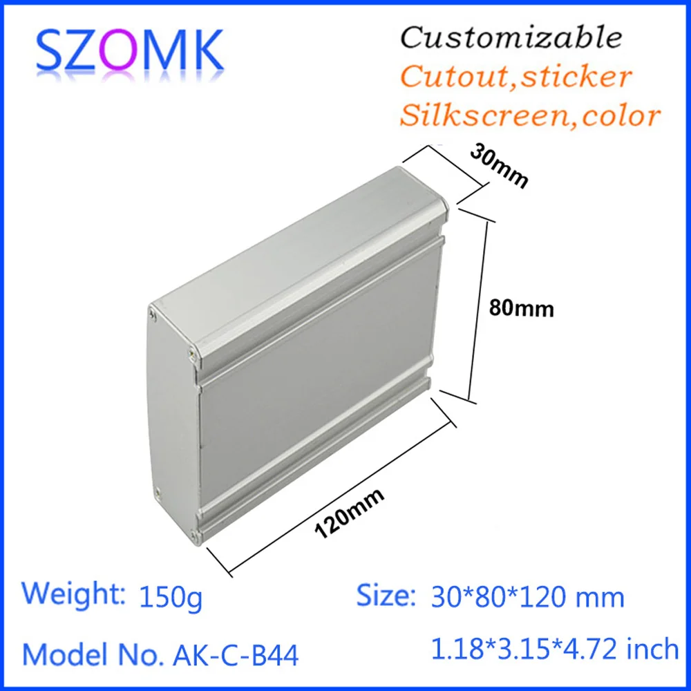 

10Pieces aluminum extrusion box equipment enclosures outdoor 33*61*100mm GPS metal housing case aluminum housing case szomk