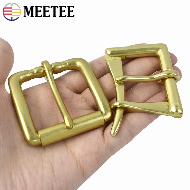 Meetee 3.9 centimetri Larga Cintura Fibbie In Ottone Puro Spille Fibbia Apertura Rapida degli uomini di Fuoco Testa Cintura Fit 3.6-3.8 centimetri