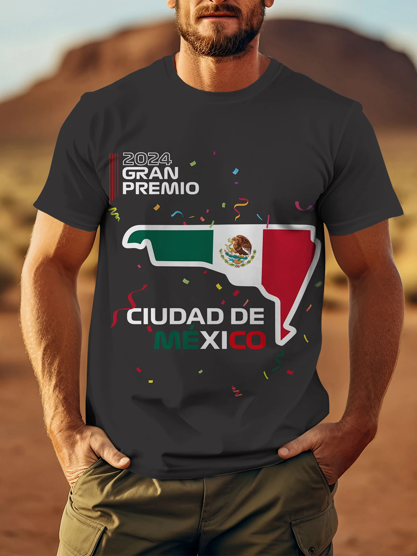 

Mexican Eagles Men's Basic 3D Short Sleeve T-Shirt Casual Cotton Comfortable Fit Tee in Solid Colors T Shirt for Man