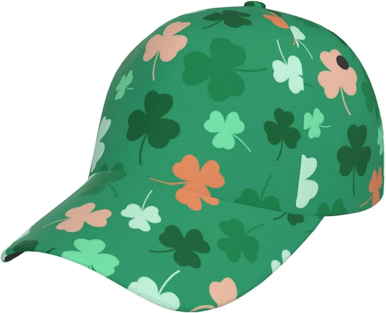 St. Patrick's Day Lucky Shamrock Baseball Cap for Women Men Adjustable Clover Green Dad Hat