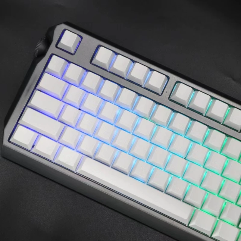 Keycaps em branco para teclado mecânico, 108 PBT, OEM, perfil XDA, Gamer, sem letra, branco, interruptores MX, DIY, branco