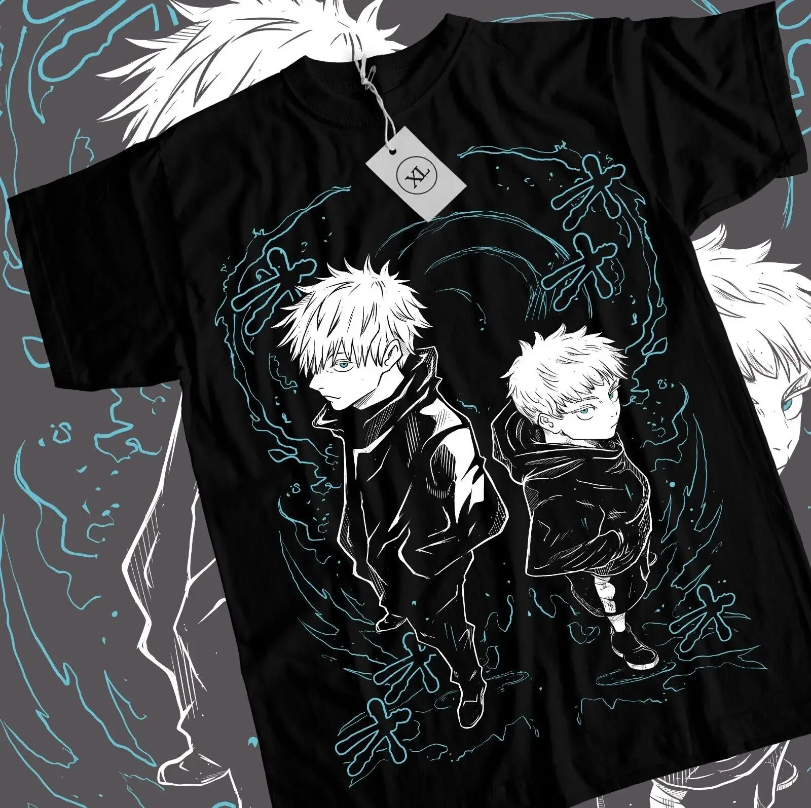 

Gojo T-shirt Satoru Megumi Jujutsu Kaisen Yuji Sukuna Anime Black Shirt All Size