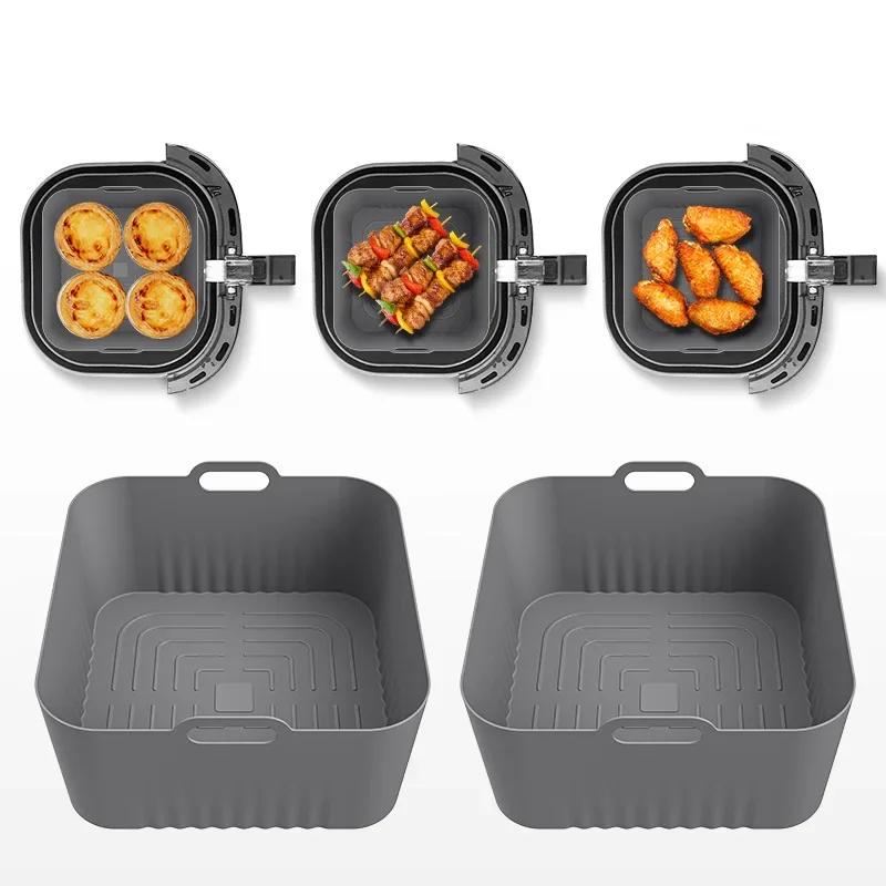 17cm Silicone Air Fryer Mold - Compatible with Philips HD9252/9200/9255, 4-5L Non-Stick Cooking Accessories Bakeware Baking Tray
