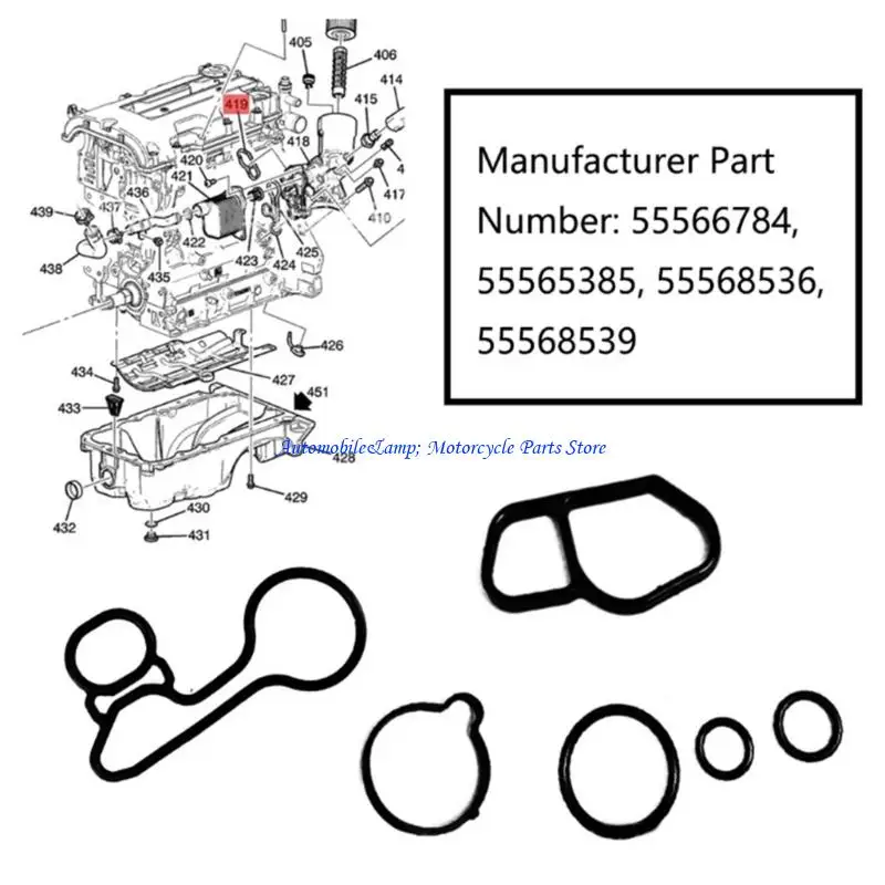 H7BD Strong Oil Coolers Seal Replaces 55565385 Suitable for 1.4T Engine Models