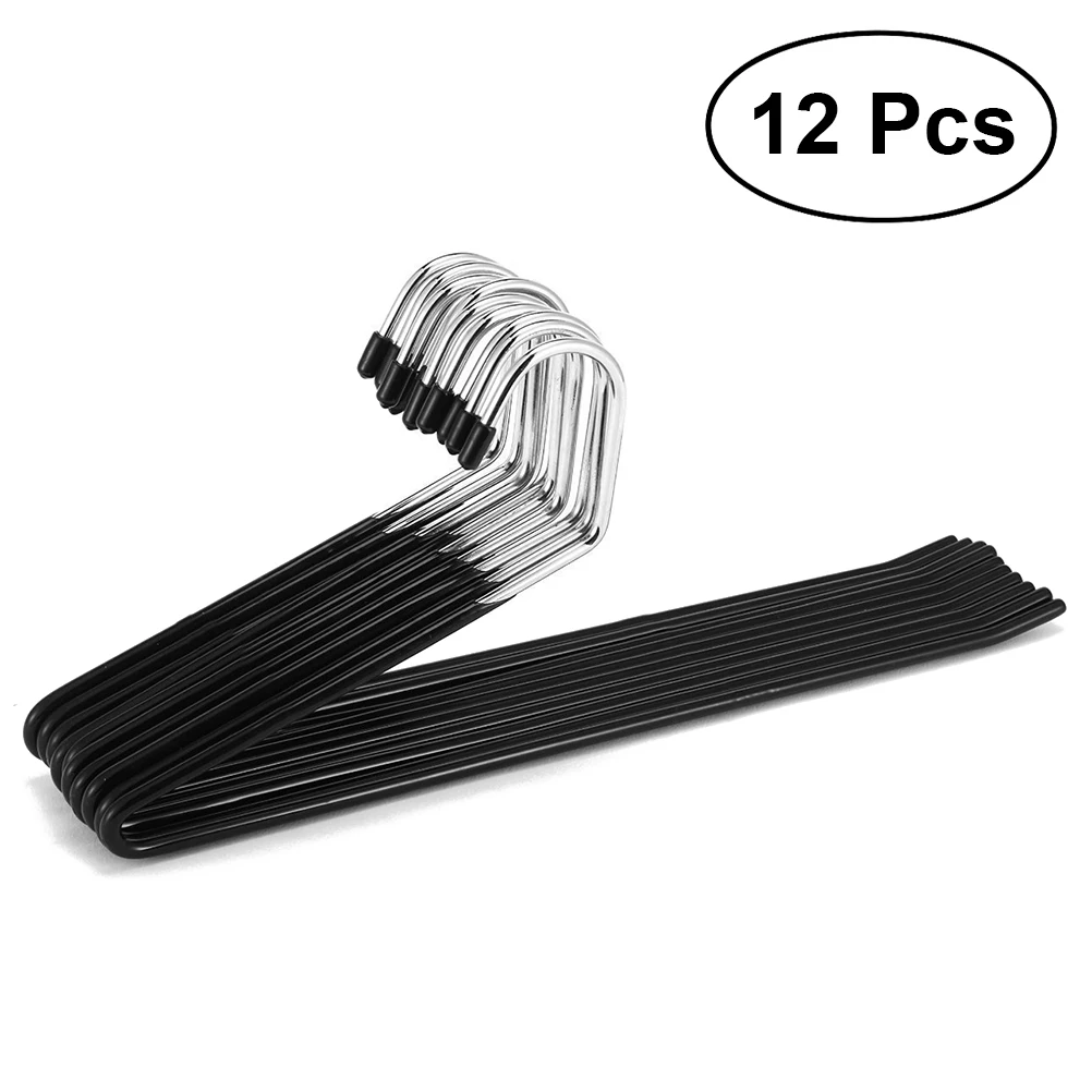 

12 Pcs Non-slip Pants Hanger Open Ended Hangers Trousers Organizer Jean Clothes Racks