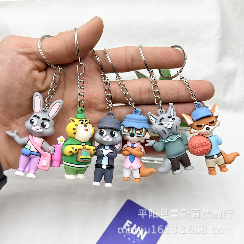 Zootopia  2 Keychain Doll Blind Box Cartoon Judy Fox Nick Car Keychain Pendant Exquisite Hanging Accessory