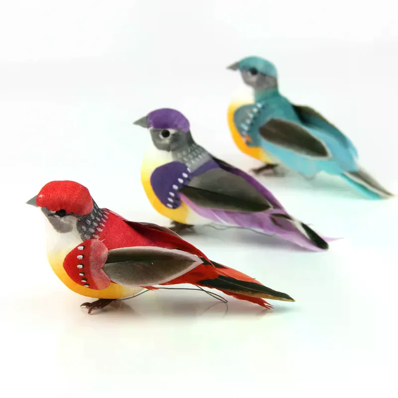 Mini Fake Birds Artificial Feathe Foam Doves Wedding Decor Venue Ornament Home Decoration Practical Tool