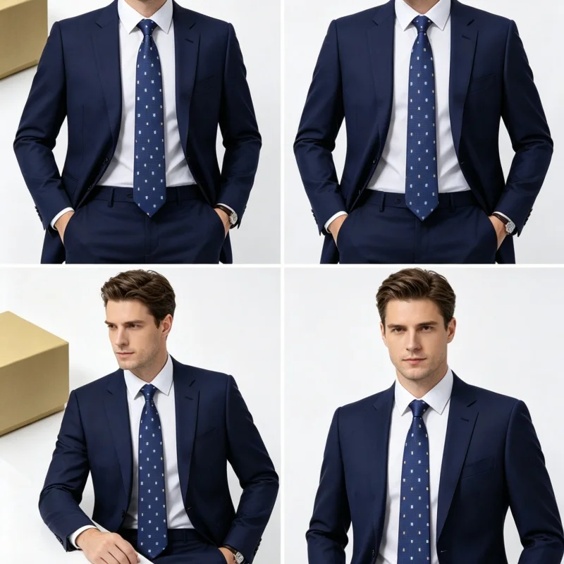  Men's Classic Fashion Silk Tie Dot Tie For Men Daily Wear Shirt Accessor