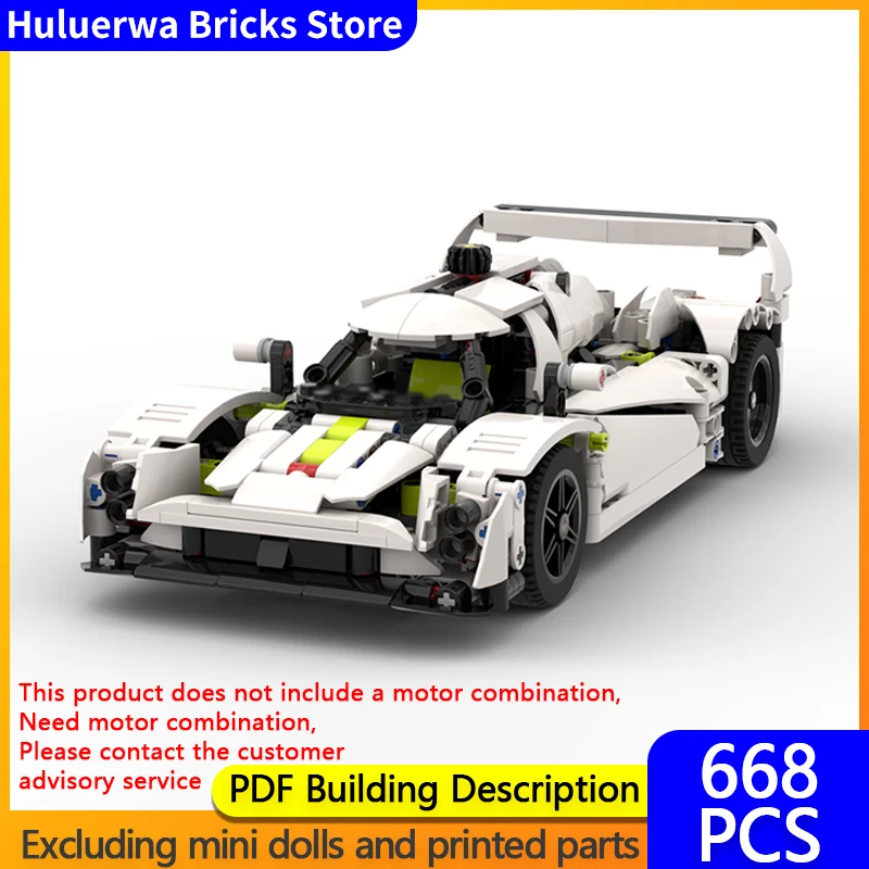 

Speed Racing Car Model MOC Building Bricks LMP1 Top Tier Racing Car Modular Technology Gifts Holiday Assemble Children Toys Suit