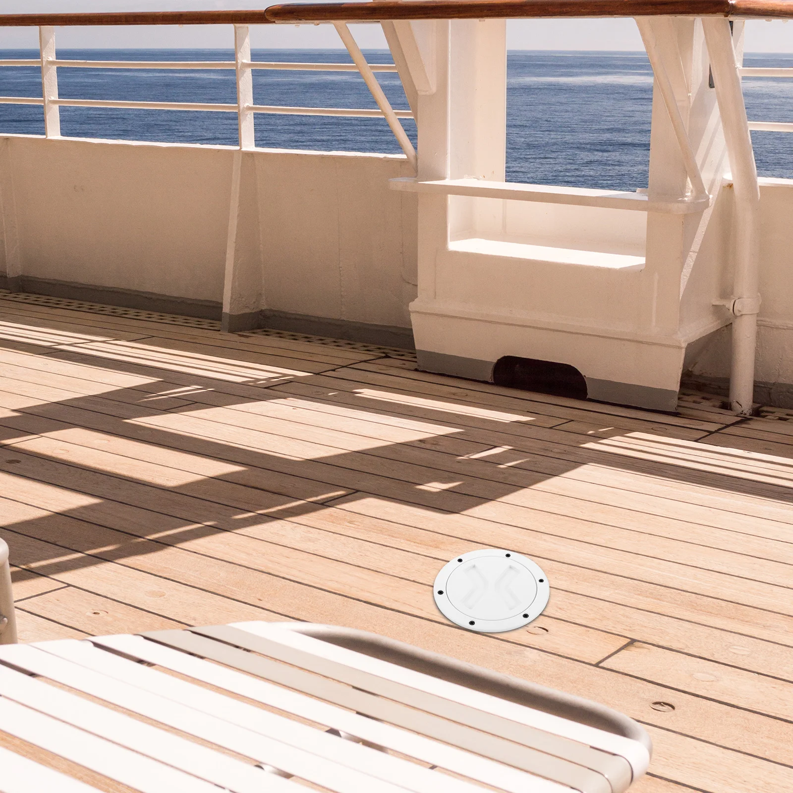 Deck Plate Hatch Cover 13.7Cm Round Non-Slip Waterproof Marine Access Lid For Boat Yacht Inspection Hole Watertight Hatch