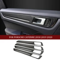 Cubierta de fibra de carbono para palanca de cambios de coche, accesorio para Porsche Cayenne 2018, 2019, 2020, 2021, 2022