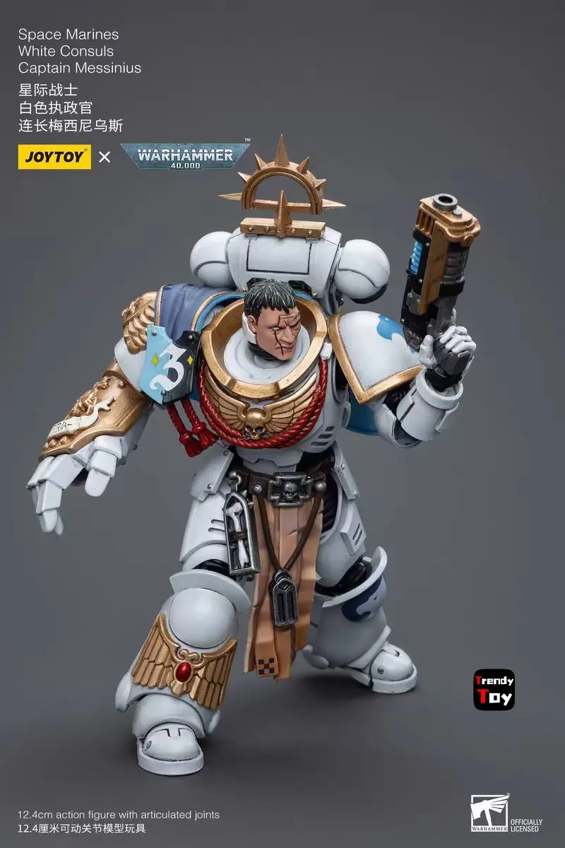 【JOYTOY】Warhammer 40K Space Marines White Consuls Captain Messinius 1/18 figurine jouets