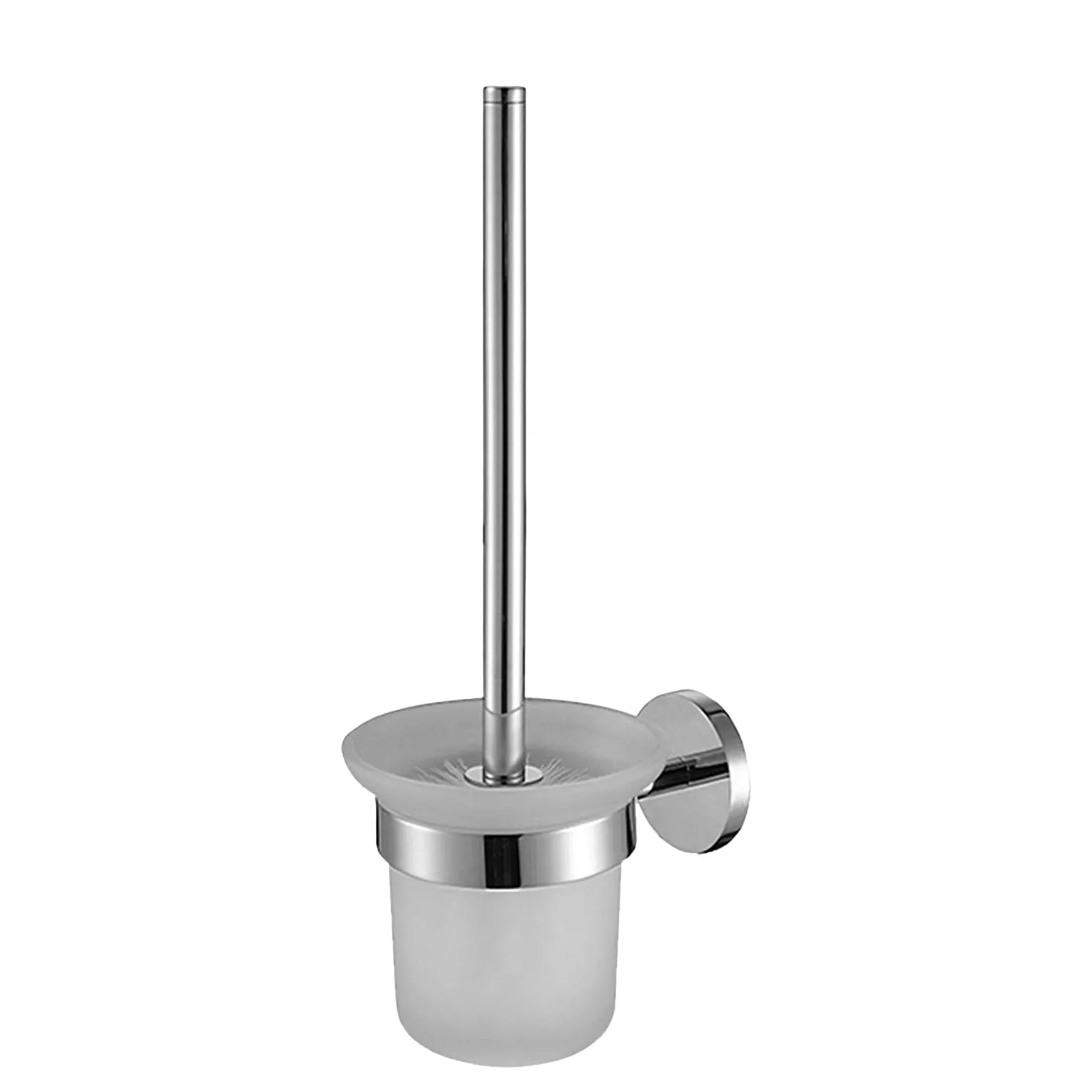 

Настенный набор для унитаза: ершик и держатель из нержавеющей стали, стеклянный контейнер для хранения, для ванной комнаты, компактный, экономит место, контролирует запахи