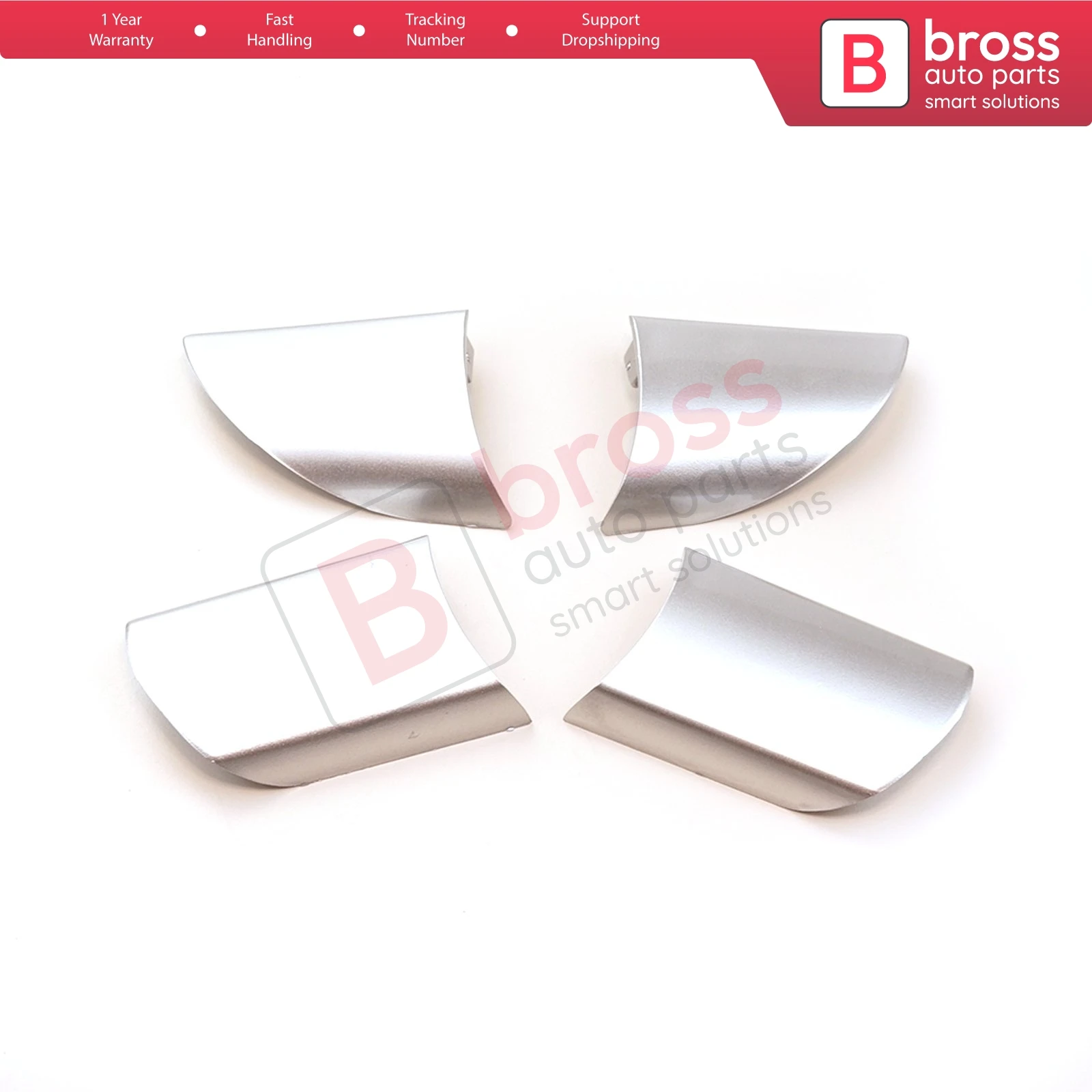 BDP1186 Car Steering Wheel Trim Cover Chrome Plated 4 Pieces Set for Ford Focus MK2 2004-2010