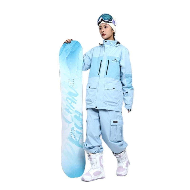 Women's snowboard oversize jacket keep warm custom logo waterproof snowboard clothes for cold weather