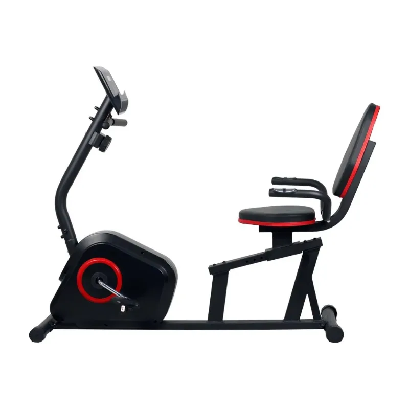 YTYINMagnetic-resistance Eight-speed Recumbent Exercise Bike 120kg Capacity Home Use Exercise Programs For Aerobic Fitness