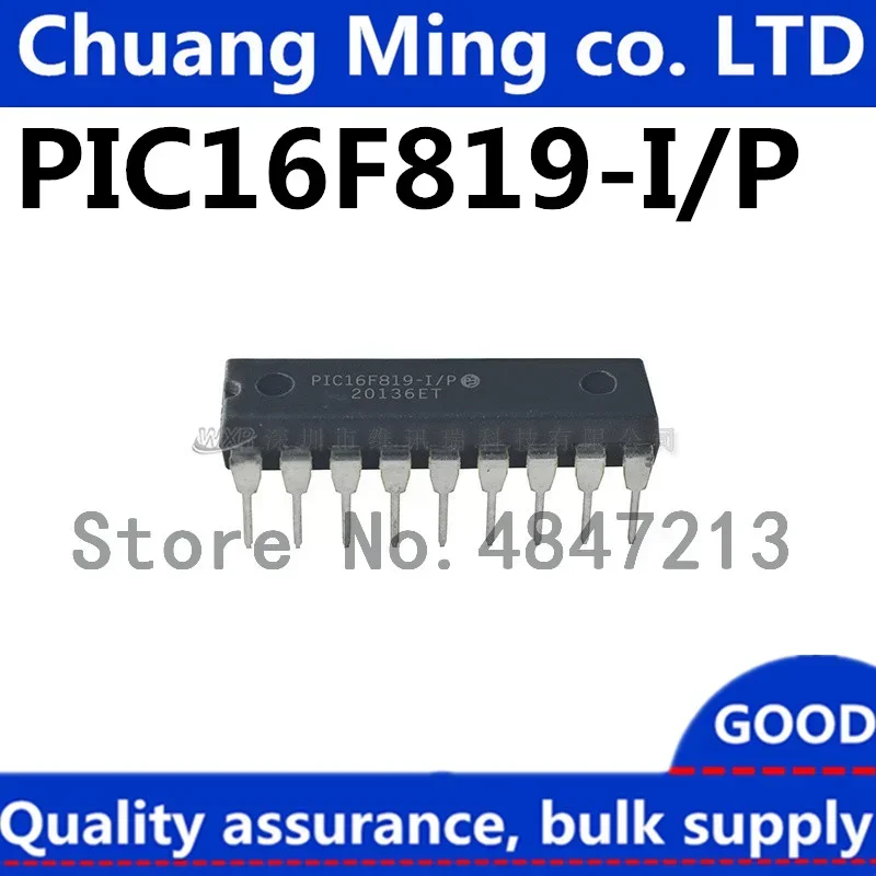 Free Shipping PIC16F819-I/P PIC16F819 100pc/lot DIP18 IC 16F819