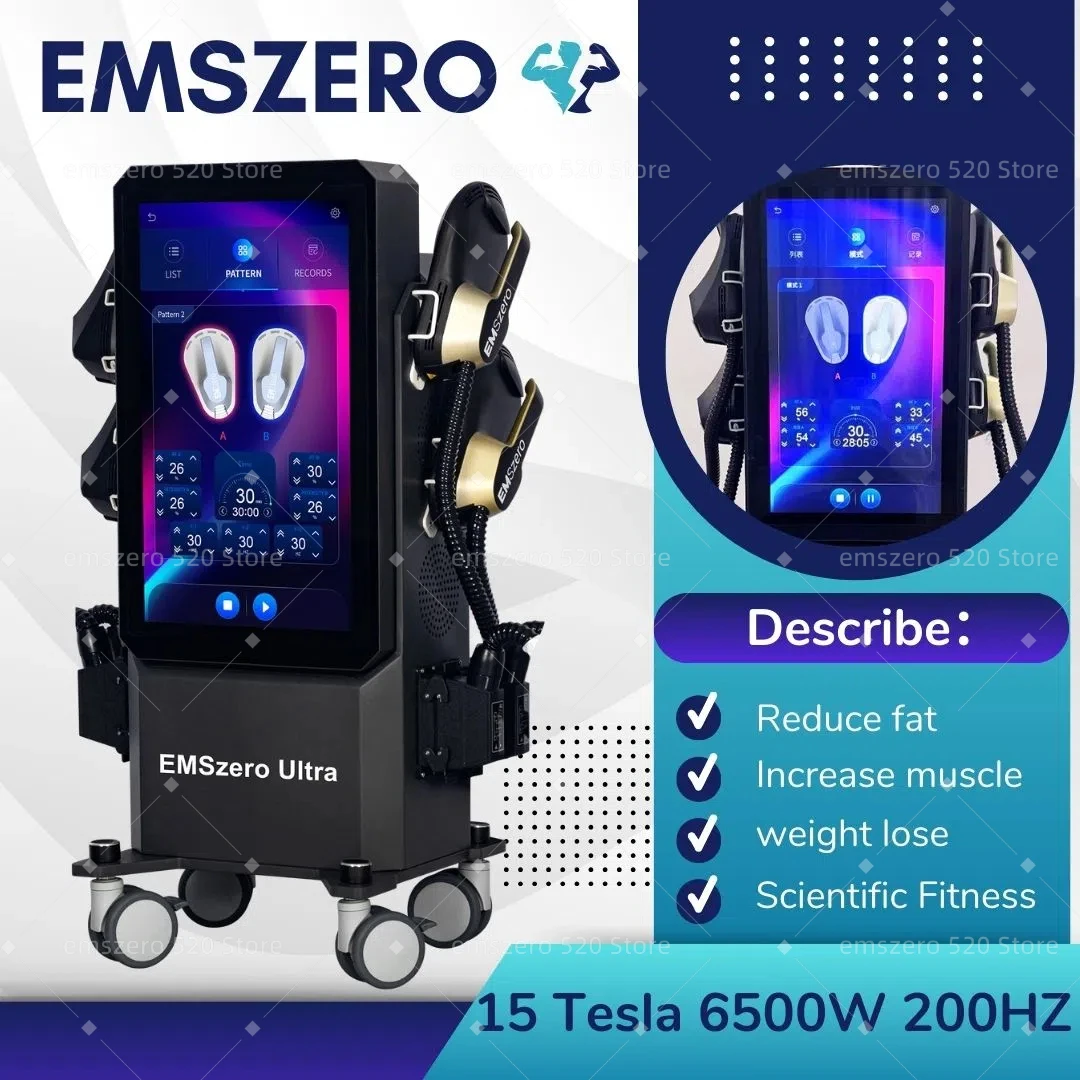 Newest EMSZERO Neo 15 Tesla Muscle Stimulator HI-EMT RF Slimming Machine with 6500W for Rapid Weight Loss