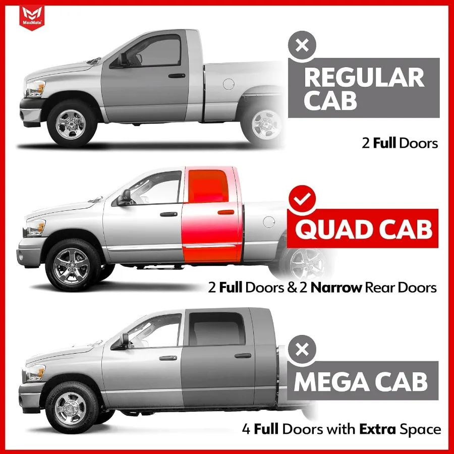 3.5 خطوات جانبية لبار نيرف البيضاوي مصممة لتعزيز الوصول والأمان على 2002-2008 دودج رام 1500 و 2003-2009 2500 3500