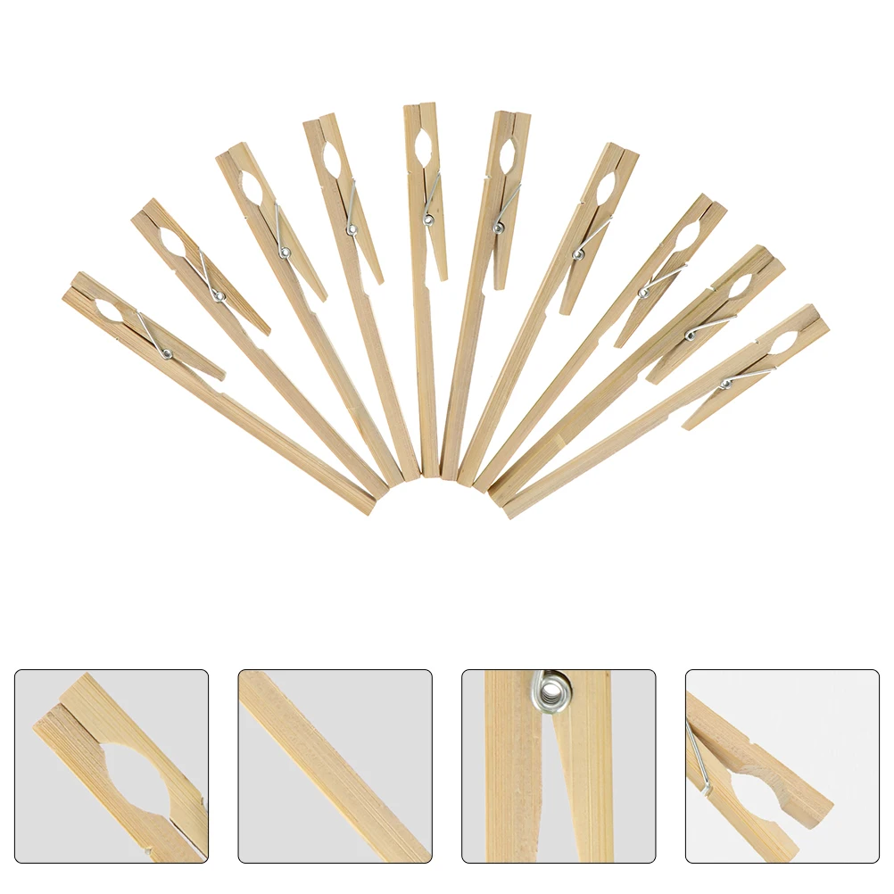 

20pcs Test Tube Clamp Bamboo Heat Resistant Lightweight Long Handle Laboratory Equipment School Industrial Use