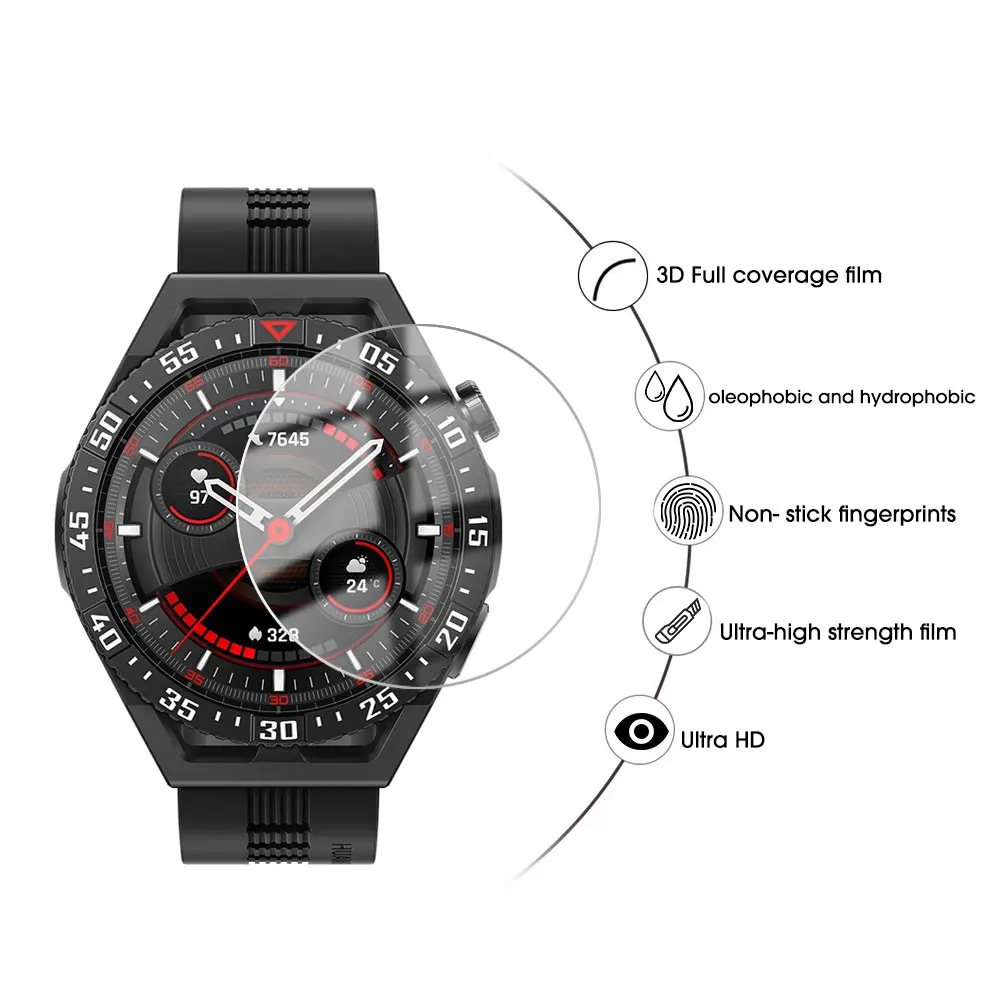 3D PMMA Film For For Huawei Watch GT3 SE / GT Cyber / GT Ultimate Transparent Tempered Glass Anti-Scratch Screen Protector image 6