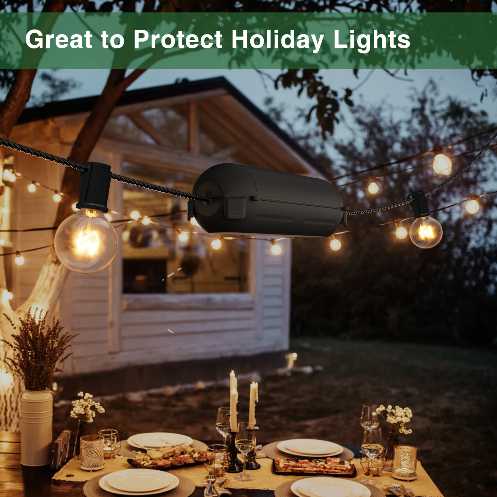 3 قطع صندوق أمان سلك تمديد خارجي، متوفر بـ 8 ألوان، لحماية المقابس والمنافذ، مثالي لزينة العطلات