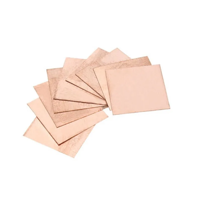 5pcs 0.3mm-1.5mm Copper Shim Heatsink Thermal Pad for Laptop GPU CPU Chip Heat Dissipation